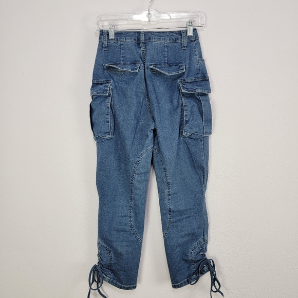 Fashion Nova Denim Flap Pocket Joggers Size XS - Picture 7 of 15